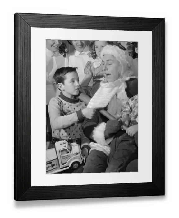 Framed Print : Gil Hodges as Santa Claus Framed Print : Gil Hodges as Santa Claus