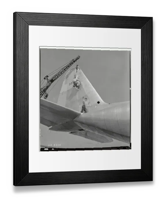 Framed Print : Workmen Cleaning a Transport Plane Framed Print : Workmen Cleaning a Transport Plane