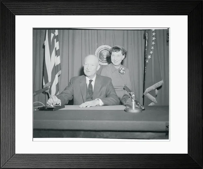 Framed Print : President and Mrs. Eisenhower Light National Christmas Tree Framed Print : President and Mrs. Eisenhower Light National Christmas Tree