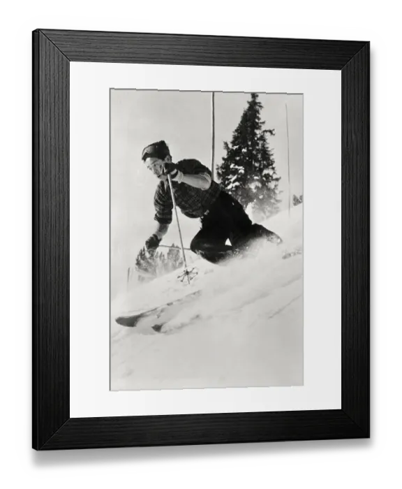 Framed Print : Chiharu Igaya Skiing on Snow Framed Print : Chiharu Igaya Skiing on Snow