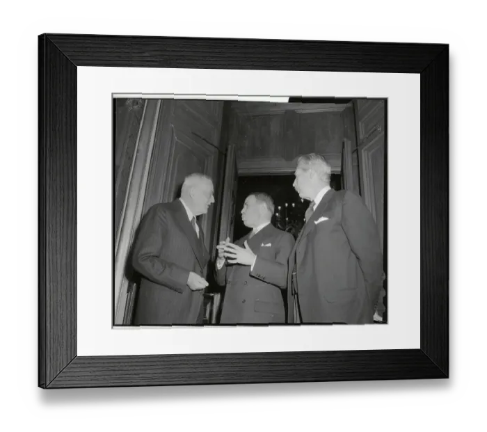 Framed Print : John Foster Dulles Conversing with Delegates in Paris Framed Print : John Foster Dulles Conversing with Delegates in Paris