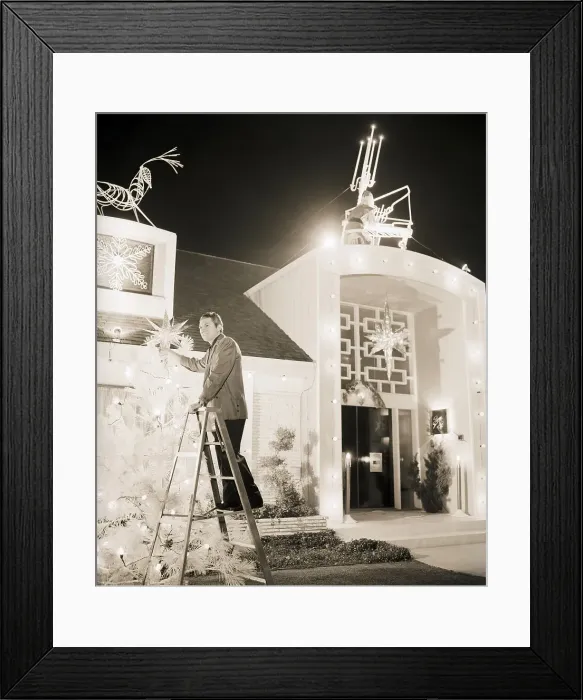Framed Print : Christmas Decorations at Liberace's Home Framed Print : Christmas Decorations at Liberace's Home