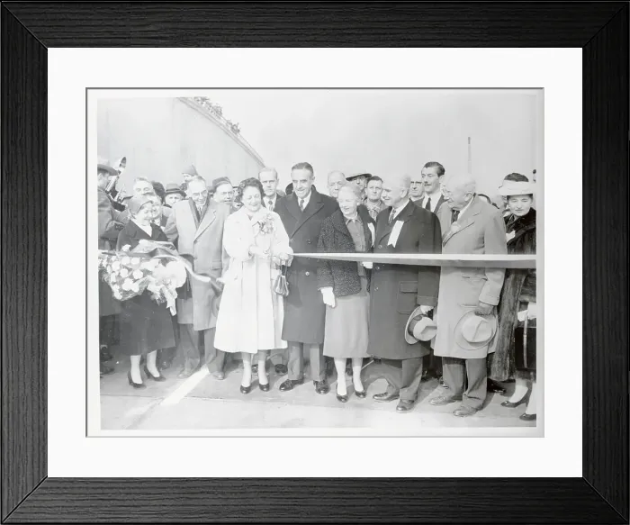 Framed Print : Mrs. Averill Harriman Cutting a Ceremonial Ribbon Framed Print : Mrs. Averill Harriman Cutting a Ceremonial Ribbon
