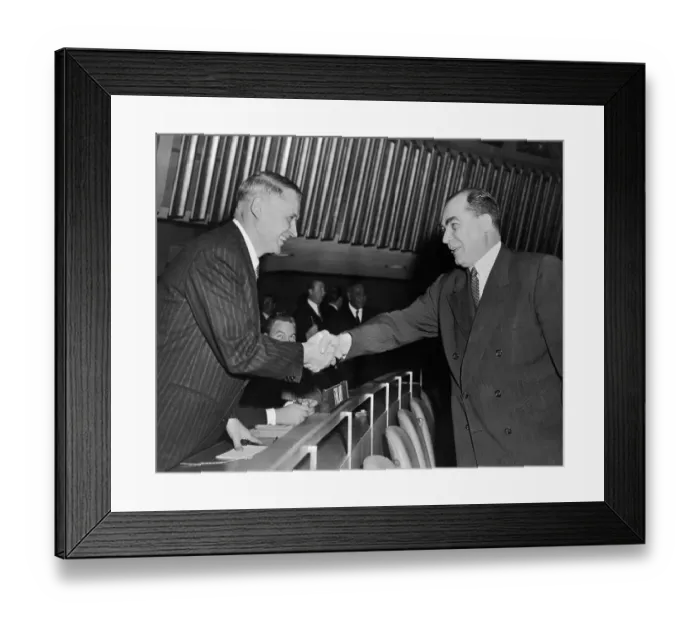 Framed Print : Georgi Zarubin Shaking Hands with Artturi Lehtinen Framed Print : Georgi Zarubin Shaking Hands with Artturi Lehtinen