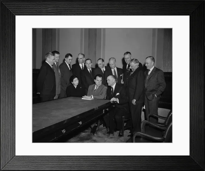 Framed Print : The Commission on Government Security at Meeting Framed Print : The Commission on Government Security at Meeting