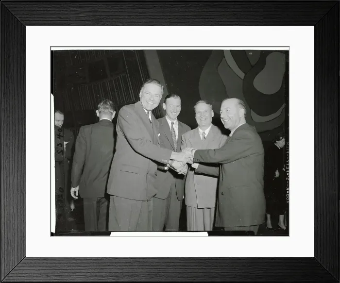 Framed Print : United Nation's Attendees Joining Hands Together