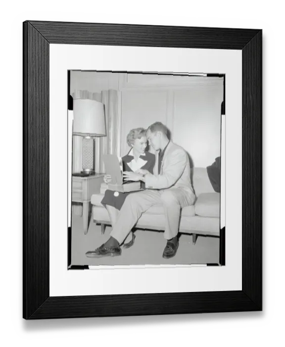 Framed Print : Andy Carey Sitting Close to Wife Lucy Marlow Framed Print : Andy Carey Sitting Close to Wife Lucy Marlow