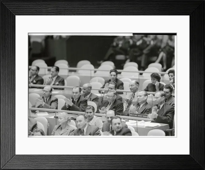 Framed Print : United Nations Delegates at Session