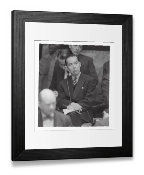 Framed Print : Toshikazu Kase Taking Note of United Nation's Voting Framed Print : Toshikazu Kase Taking Note of United Nation's Voting