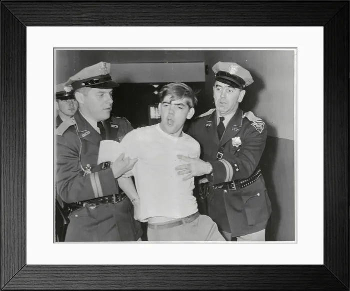 Framed Print : Police Escorting Benjamin Slack Framed Print : Police Escorting Benjamin Slack
