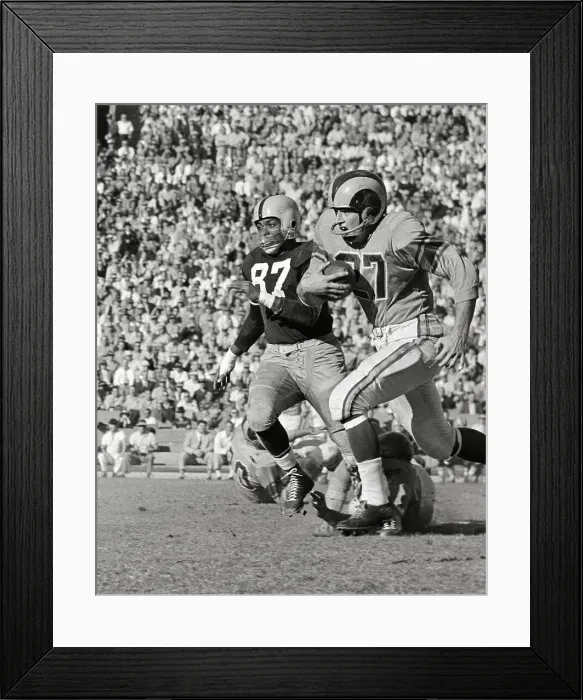 Framed Print : Ron Waller Running to Score a Touchdown Framed Print : Ron Waller Running to Score a Touchdown