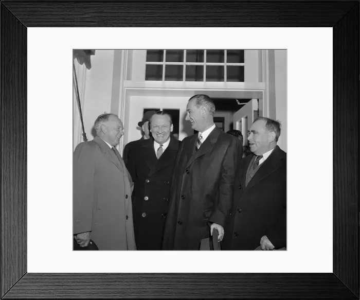 Framed Print : Congressional Leaders Speaking Before Meeting