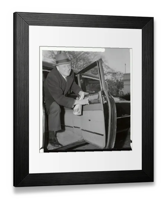 Framed Print : William Knowland Stepping Out of His Car Framed Print : William Knowland Stepping Out of His Car