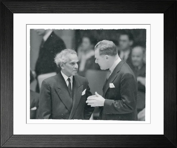 Framed Print : Henry Cabot Lodge Talking with V. V. Krishna Menon Framed Print : Henry Cabot Lodge Talking with V. V. Krishna Menon