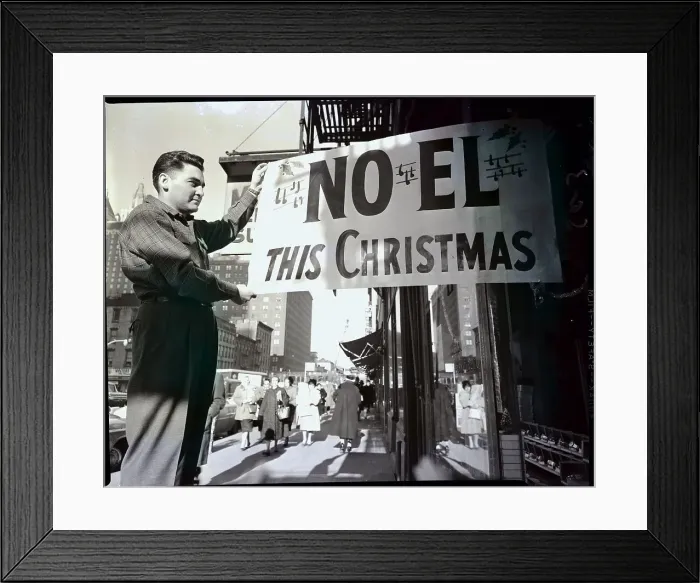 Framed Print : Sign Developed After Removal of Elevated Train