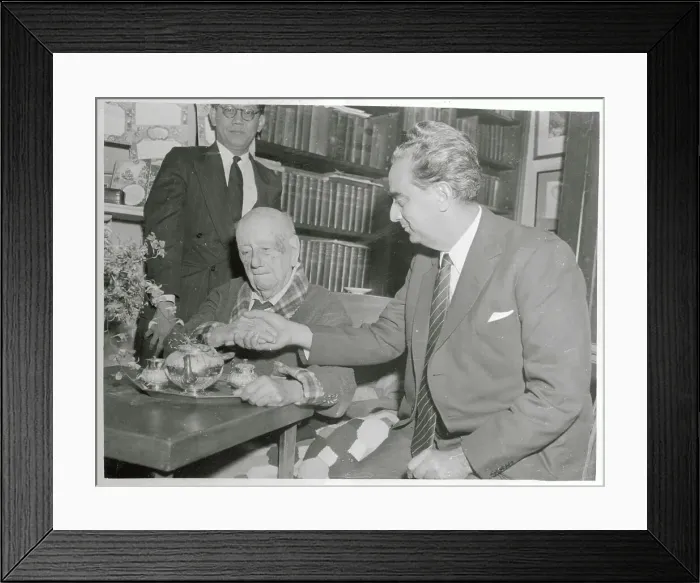 Framed Print : Henry Nicholas Ridley Welcoming David Marshall Framed Print : Henry Nicholas Ridley Welcoming David Marshall