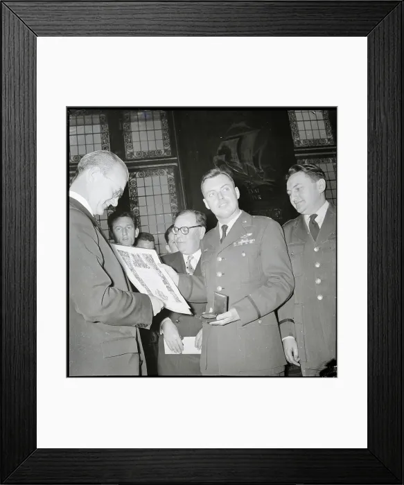 Framed Print : Jacques Peron Giving Arthur Murray Medal Framed Print : Jacques Peron Giving Arthur Murray Medal