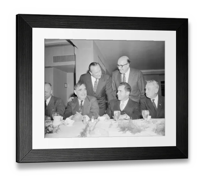 Framed Print : Congressional Leaders Meeting During Mid-day Break Framed Print : Congressional Leaders Meeting During Mid-day Break