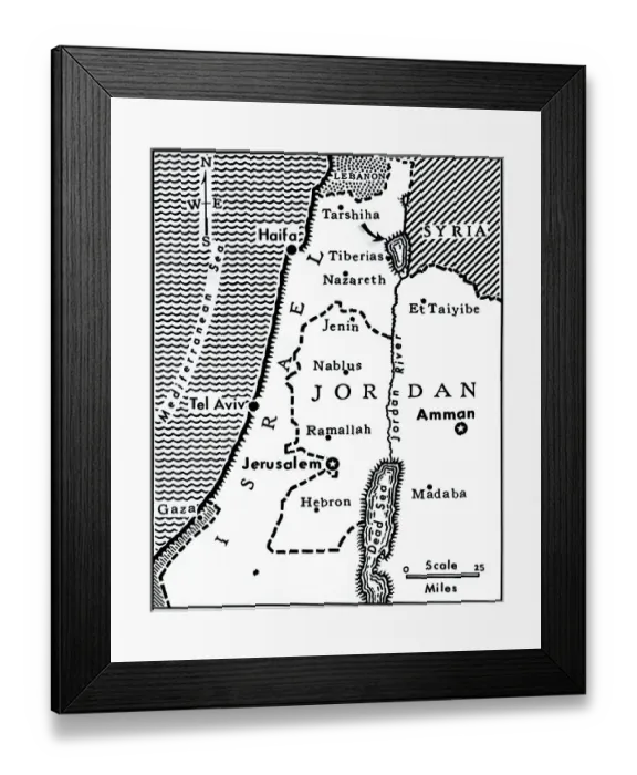 Framed Print : Map Indicating Israeli Attacks on Syria Framed Print : Map Indicating Israeli Attacks on Syria