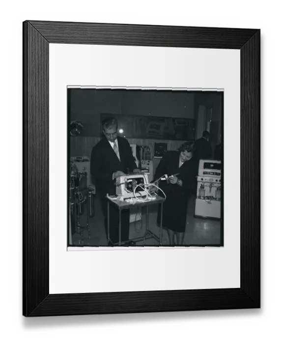 Framed Print : Lucky Luciano Examining Medical Equipment Framed Print : Lucky Luciano Examining Medical Equipment