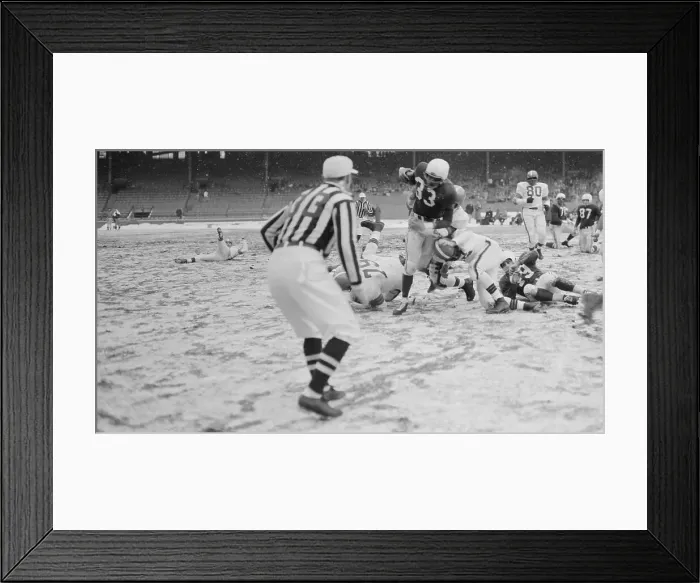 Framed Print : Football Game with Cardinals and Browns in Action Framed Print : Football Game with Cardinals and Browns in Action