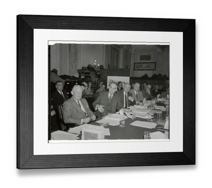 Framed Print : General Motors Representatives Attending a Hearing