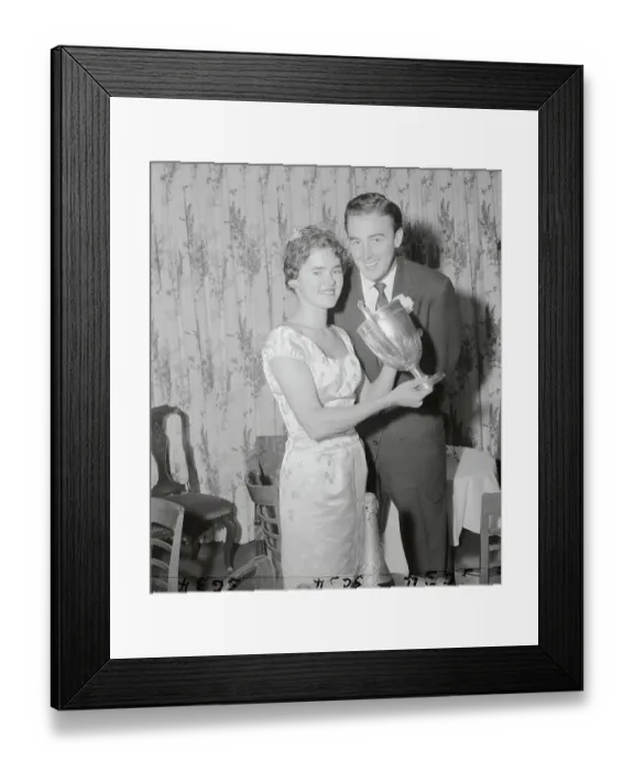 Framed Print : Jerome Courtland and Janet Gumprecht Drinking a Toast Framed Print : Jerome Courtland and Janet Gumprecht Drinking a Toast
