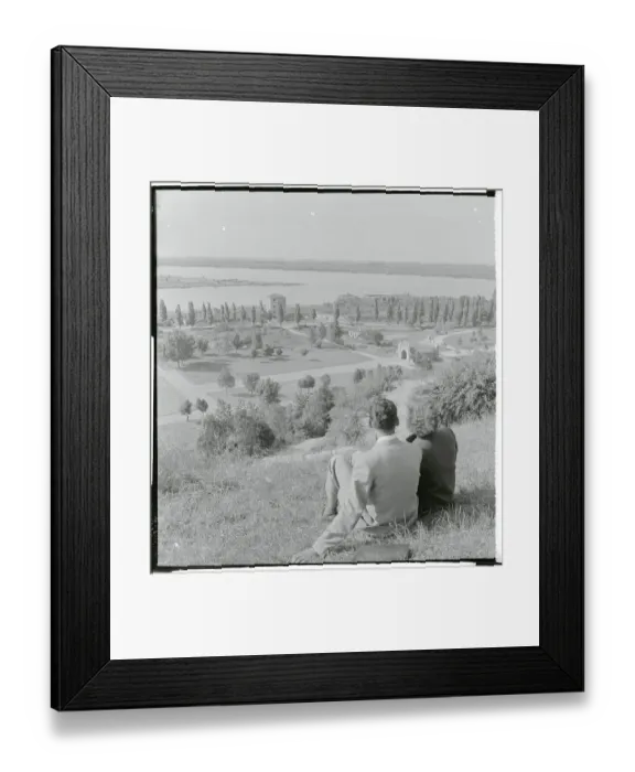 Framed Print : Couple Resting on a Hill Framed Print : Couple Resting on a Hill