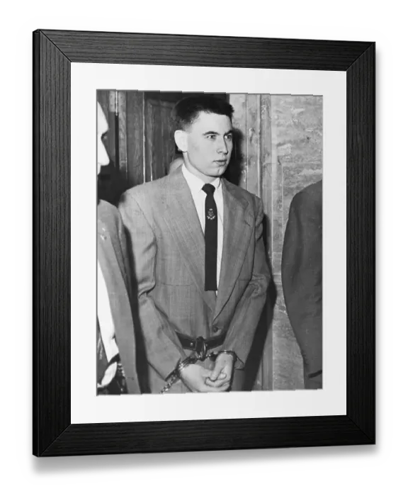 Framed Print : Bomber Of Plane In Handcuffs;Led To Court