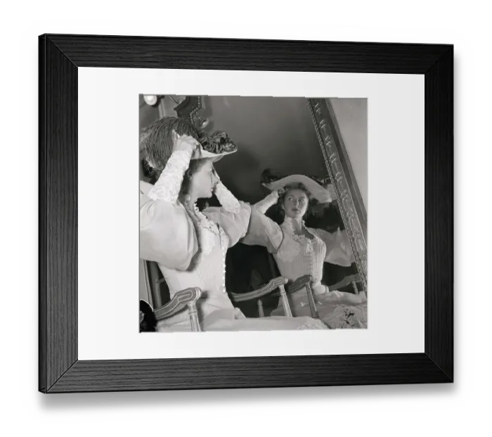Framed Print : Ingrid Bergman Trying on Film Costume