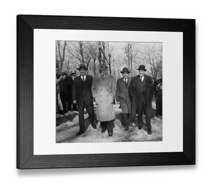Framed Print : President Eisenhower Walking with Cabinet Members Framed Print : President Eisenhower Walking with Cabinet Members