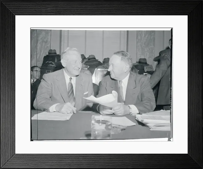 Framed Print : Harlow Curtice Conversing with Albert Bradley Framed Print : Harlow Curtice Conversing with Albert Bradley