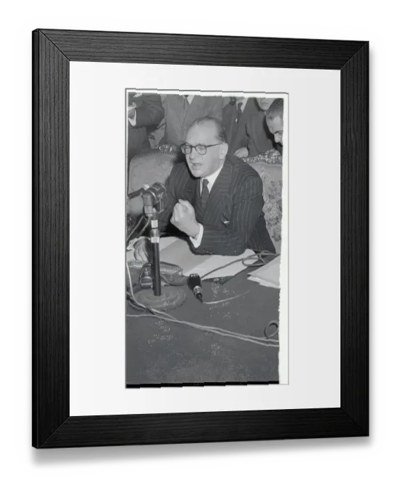 Framed Print : Portrait of Edgar Faure with Pierre July Framed Print : Portrait of Edgar Faure with Pierre July
