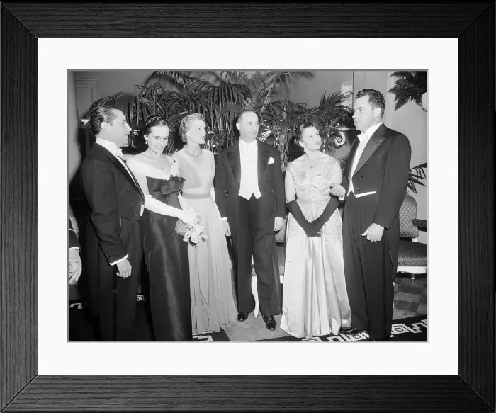 Framed Print : Mr. and Mrs. Nixon and Associates at Dinner