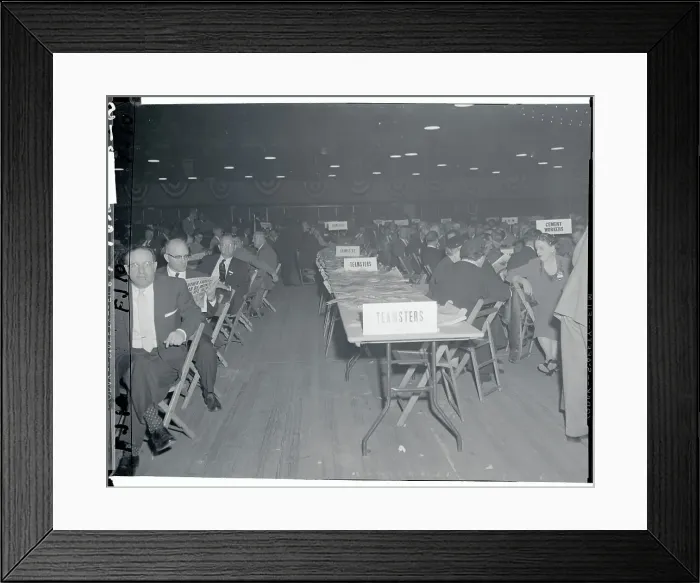 Framed Print : Teamsters Union Table at a Convention Framed Print : Teamsters Union Table at a Convention