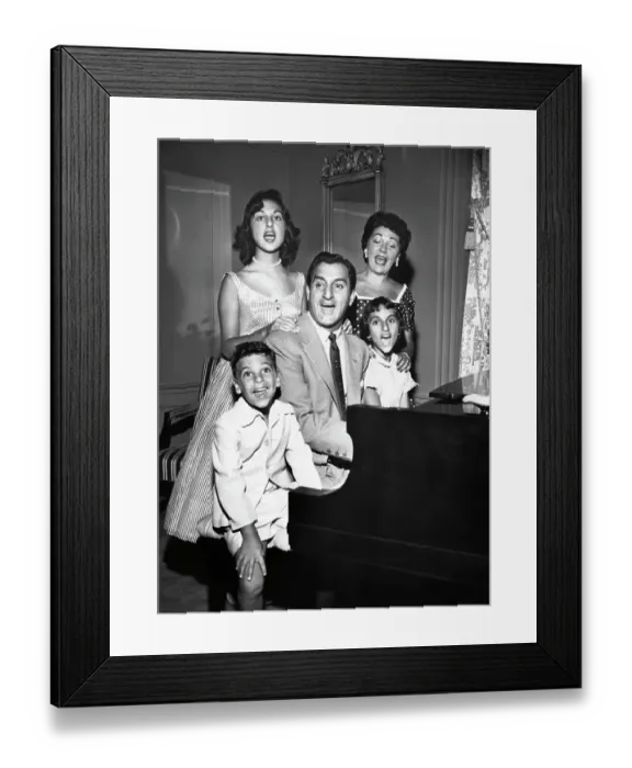 Framed Print : Danny Thomas Singing with Family Framed Print : Danny Thomas Singing with Family