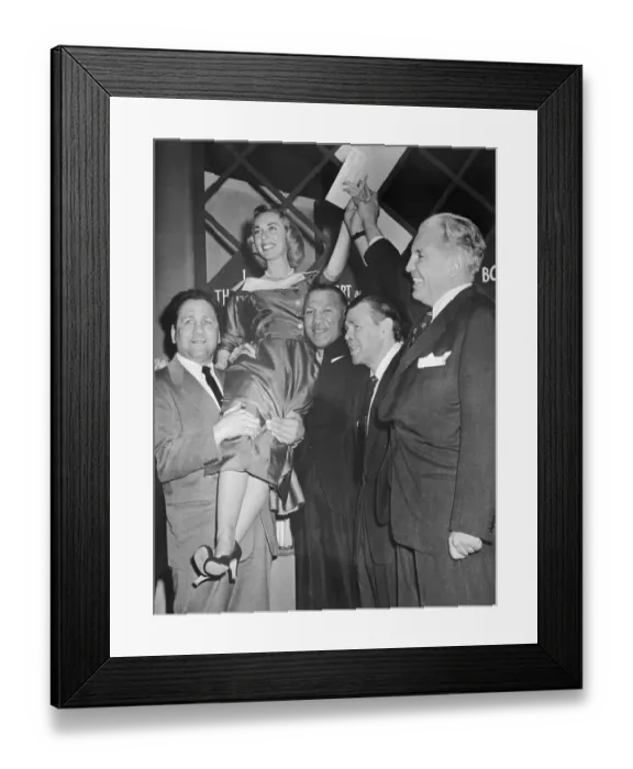 Framed Print : Boxing Champs Holding Up Dr. Joyce Brothers Framed Print : Boxing Champs Holding Up Dr. Joyce Brothers