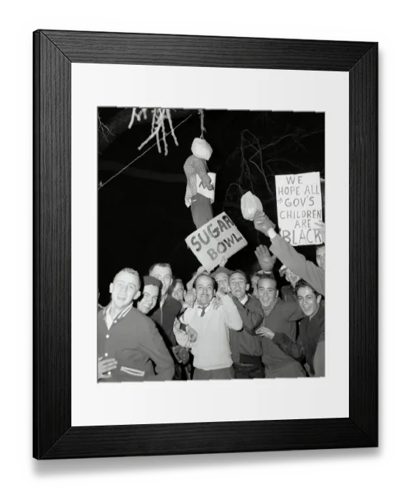 Framed Print : Protesters Hanging an Effigy of Marvin Griffin