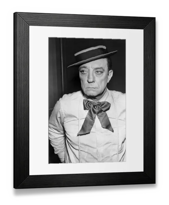 Framed Print : Buster Keaton Looking Grim Framed Print : Buster Keaton Looking Grim