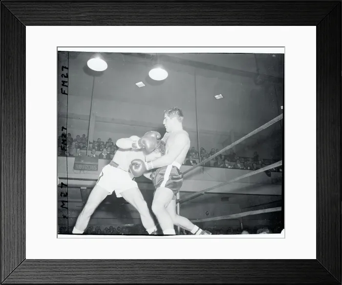 Framed Print : Peter Muller and Ray Drake Boxing Framed Print : Peter Muller and Ray Drake Boxing