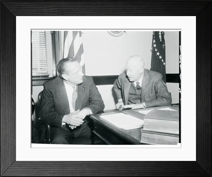 Framed Print : Dwight Eisenthower and William Knowland Framed Print : Dwight Eisenthower and William Knowland