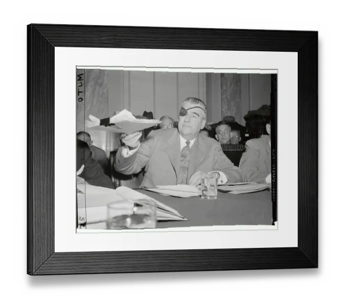 Framed Print : Rowland Hugses Testifying at a Hearing Framed Print : Rowland Hugses Testifying at a Hearing