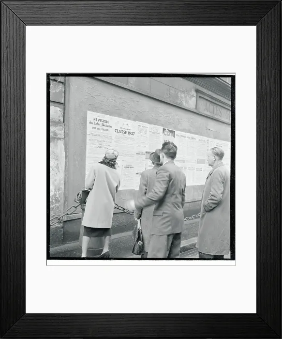 Framed Print : Parisians Reading Election Notices Framed Print : Parisians Reading Election Notices