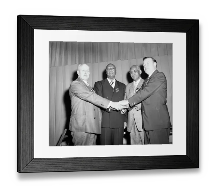 Framed Print : Randolph & Afl-Cio Members Joining Hands Framed Print : Randolph & Afl-Cio Members Joining Hands