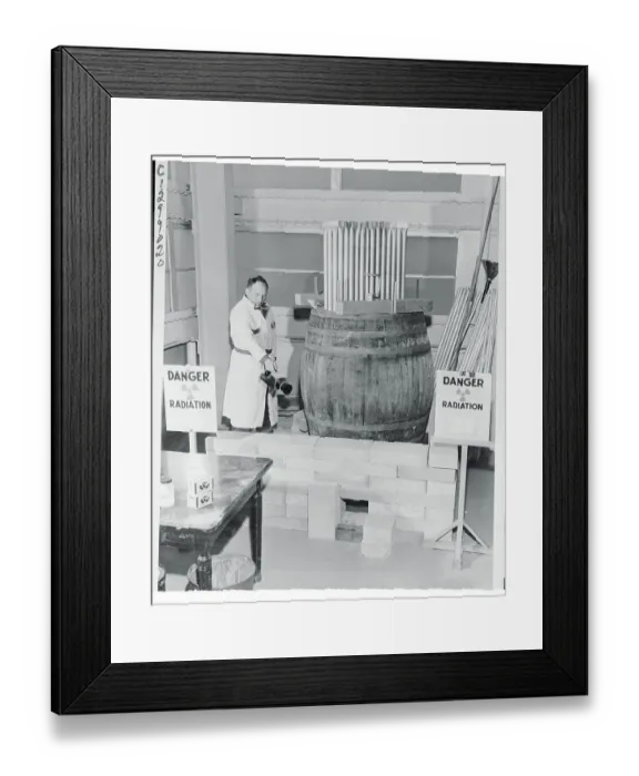 Framed Print : Person Taking a Radiation Count From a Reactor Framed Print : Person Taking a Radiation Count From a Reactor