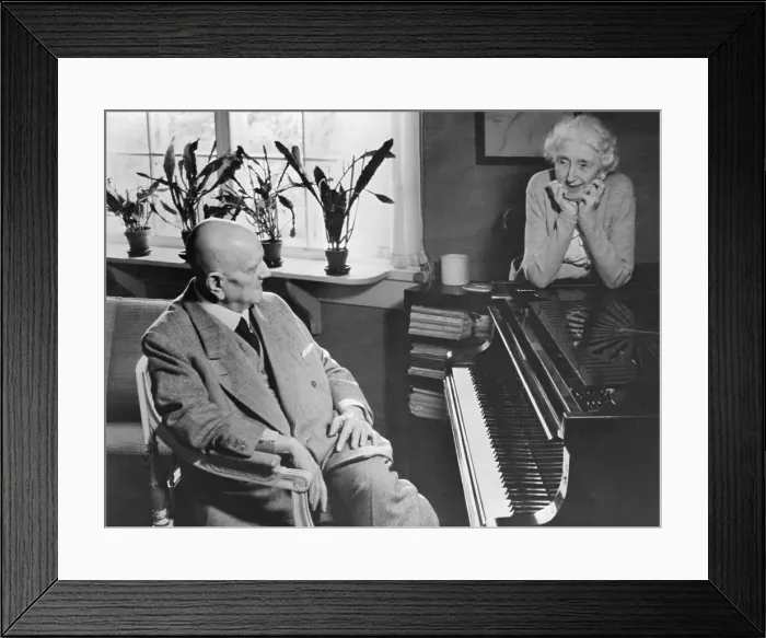 Framed Print : Jean Julius Christian Sibelius and Wife Sitting at Piano Framed Print : Jean Julius Christian Sibelius and Wife Sitting at Piano