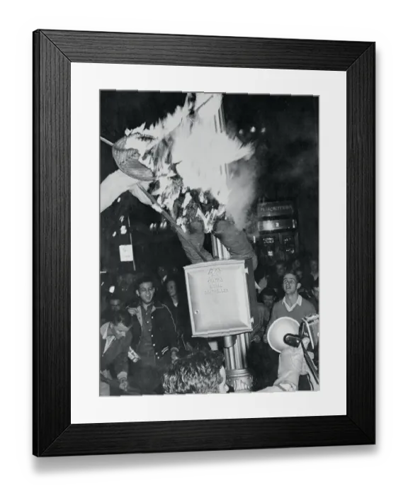 Framed Print : Students Burn Effigy of Governor Marvin Griffin Framed Print : Students Burn Effigy of Governor Marvin Griffin