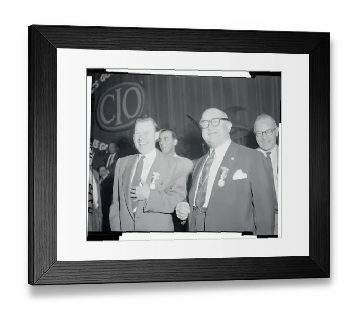 Framed Print : Walter Reuther and Michael Quill Framed Print : Walter Reuther and Michael Quill