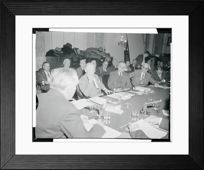 Framed Print : General Motors Heads in Meeting
