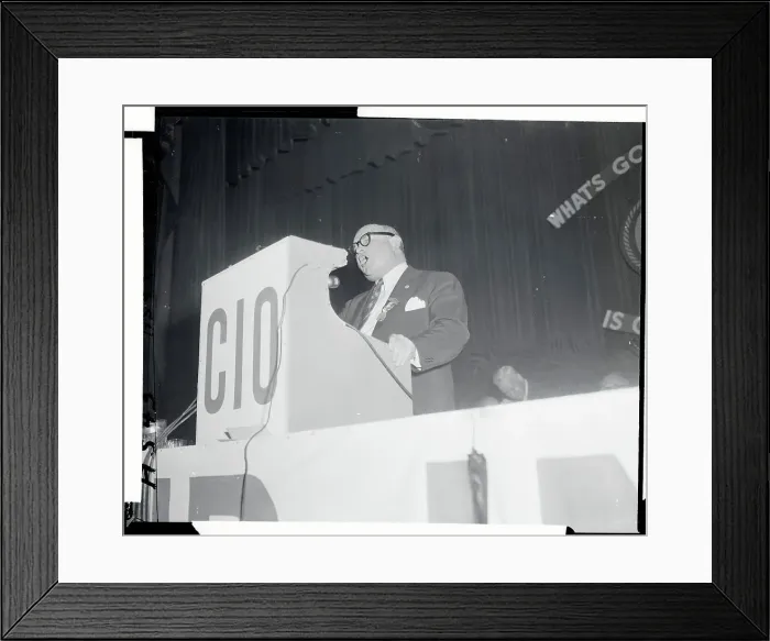 Framed Print : Michael J. Quill Speaking Framed Print : Michael J. Quill Speaking